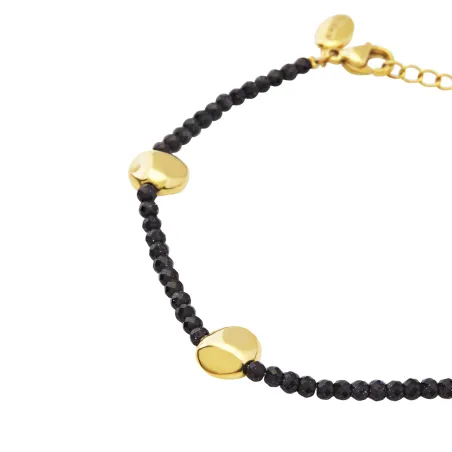 Bracciale B Rocks in Acciaio Dorato e Sandstone Donna Breil