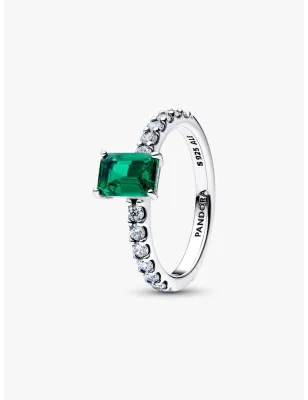 Anello Taglio Baguette Verde mis.56 Donna Pandora