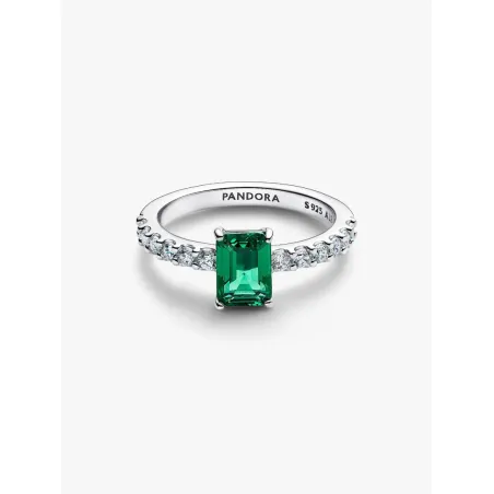 Anello Taglio Baguette Verde mis.56 Donna Pandora