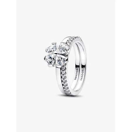 Anello Quadrifoglio Luminoso Divisibile mis.54 Donna Pandora