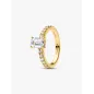 Anello Dorato Taglio Baguette mis.52 Donna Pandora
