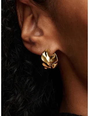 Orecchini Cerchi Dune dorati Donna Pandora