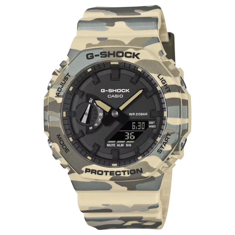 Orologio G-SHOCK GA-2100 camo sabbia grigio GA-2100CM-5A Uomo Casio Orologio G-SHOCK GA-2100 camo sabbia grigio GA-2100CM-5A Uomo Casio