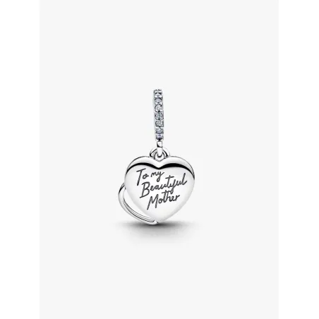 Charm Pendente Doppio Cuore Mamma Sei Bellissima Donna Pandora