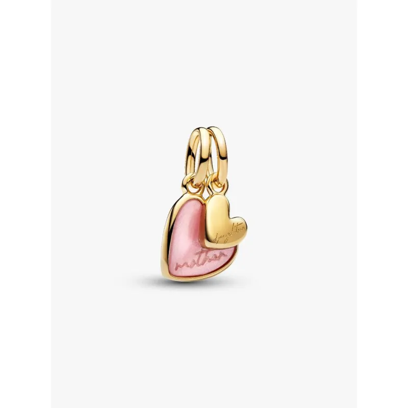 Charm Pendente Unione di Cuori Mamma e Figlia divisibile Pandora Charm Pendente Unione di Cuori Mamma e Figlia divisibile Pandora