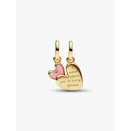 Charm Pendente Unione di Cuori Mamma e Figlia divisibile Pandora