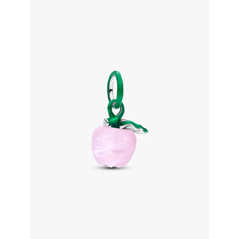 Charm Pendente Mela Rosa Vetro di Murano Donna Pandora