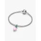 Charm Pendente Mela Rosa Vetro di Murano Donna Pandora