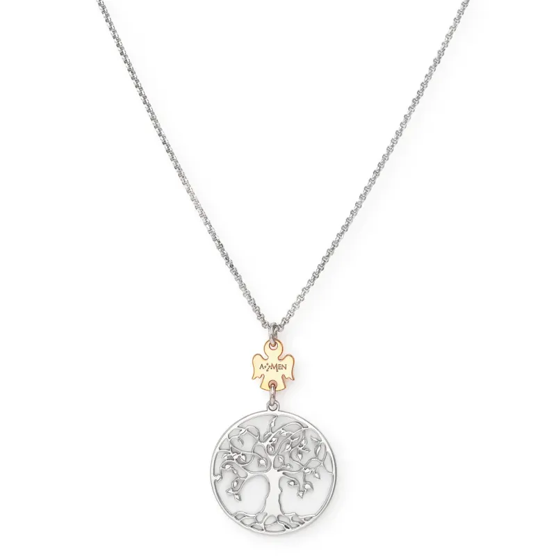 Collana Albero della Vita Angelo Donna Amen