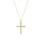 Collana in Ottone Placcato Oro 18k Croce Intrecciata Donna Amen