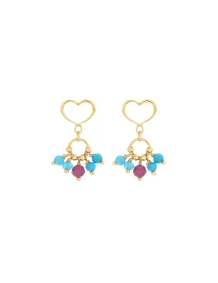 Orecchini Apatite e Rubino Donna Maman et Sophie