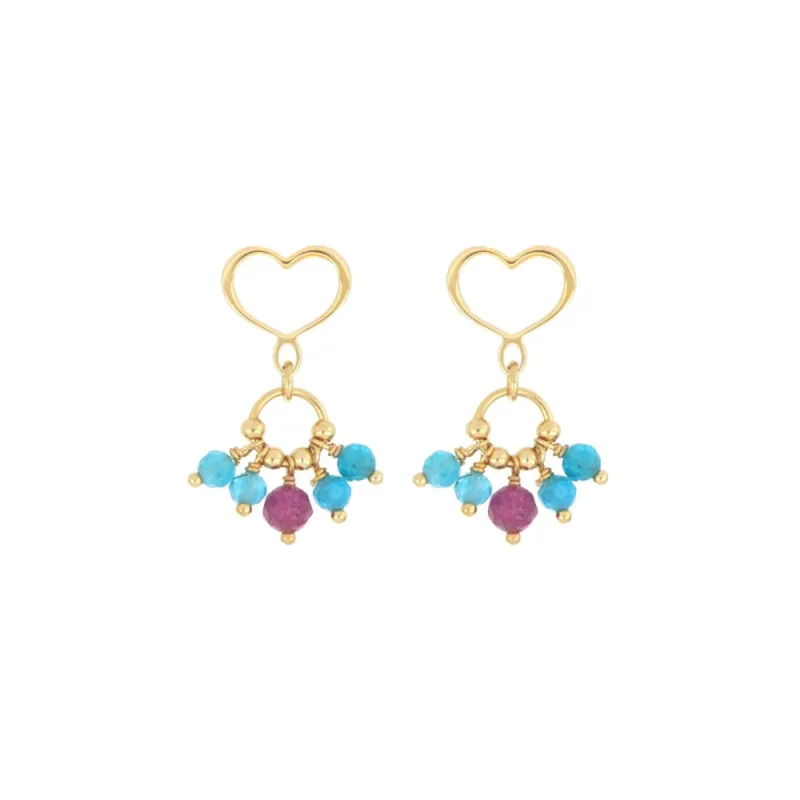 Orecchini Apatite e Rubino Donna Maman et Sophie