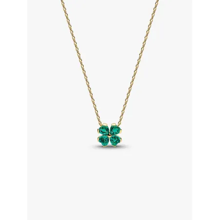 Collana Quadrifoglio Verde Donna Pandora