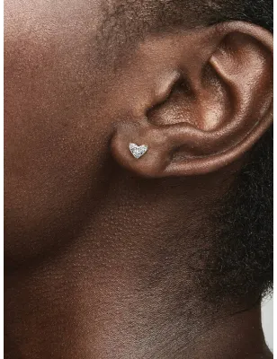 Orecchini Cuori con Tre Pietre Donna Pandora