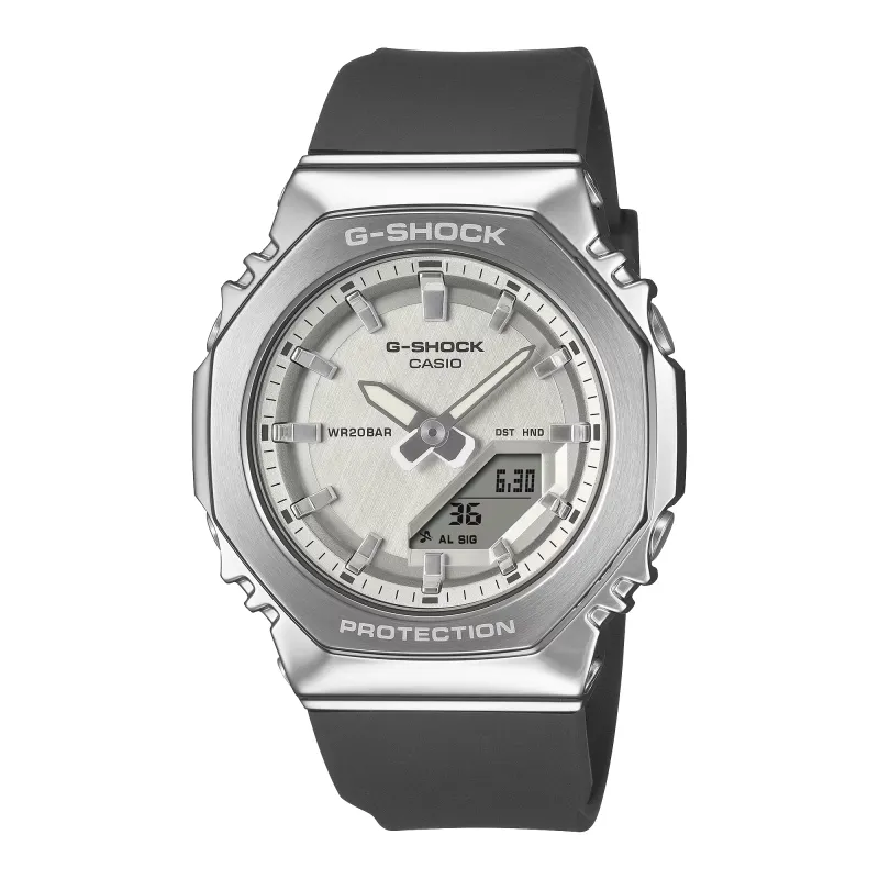 Orologio G-SHOCK GM-S2110-1A7 Metallo Silver e Nero Donna Casio Orologio G-SHOCK GM-S2110-1A7 Metallo Silver e Nero Donna Casio