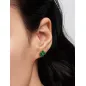 Orecchini Quadrifoglio Verde Donna Pandora