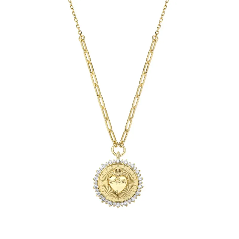 Collana Sacro Cuore Ex Voto Luminoso Donna Amen