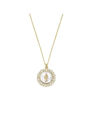 Collana Dorata Dolce Miracolosa Bianca Donna Amen