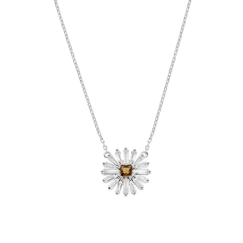 Collana Margherite con Centrale Marrone Donna Amen