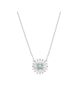 Collana Margherite con Centrale Verde Acqua Donna Amen