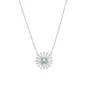 Collana Margherite con Centrale Verde Acqua Donna Amen