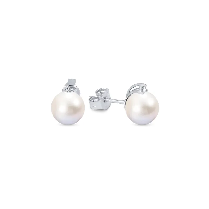 Orecchini in oro Perle Giapponesi 8-8.5mm e Diamanti Donna Demetra Orecchini in oro Perle Giapponesi 8-8.5mm e Diamanti Donna Demetra