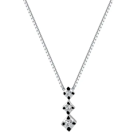 Collana Trilogy oro bianco Diamanti Donna Demetra