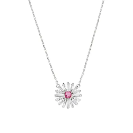 Collana Margherite con Centrale Rosso Ciliegia Donna Amen