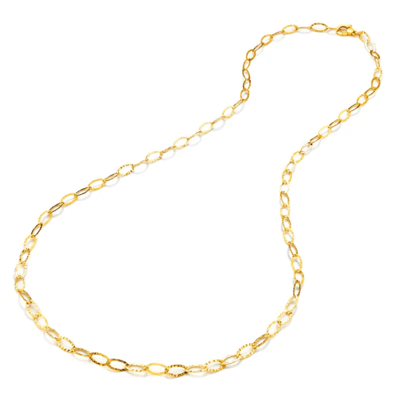 Collana Maglia Ovale Martellata Donna Giovanni Raspini Collana Maglia Ovale Martellata Donna Giovanni Raspini