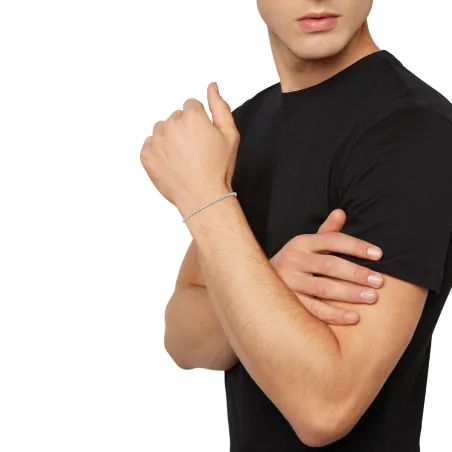 Bracciale Tennis con Zirconi Bianchi Uomo Breil