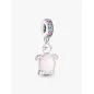 Charm Pendente Tartaruga Marina Rosa Vetro di Murano Donna Pandora