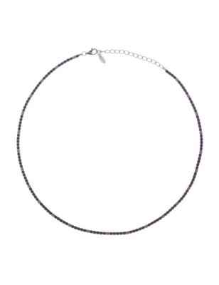 COLLANA TENNISMANIA ZIRCONI BLU E BIANCHI AMEN