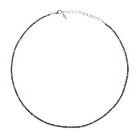 COLLANA TENNISMANIA ZIRCONI BLU E BIANCHI AMEN CLT2BBLB Amen