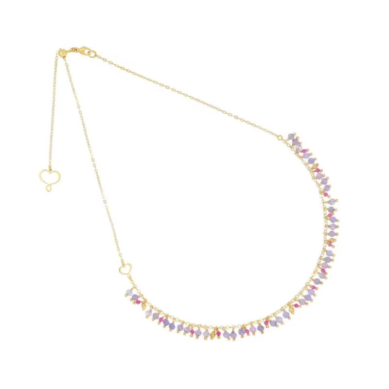 Collana con Frange di Tanzanite e Rubellite Donna Maman et Sophie Collana con Frange di Tanzanite e Rubellite Donna Maman et Sophie