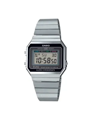 Orologio Vintage Collection digitale argentato A700WE-1A Uomo Casio