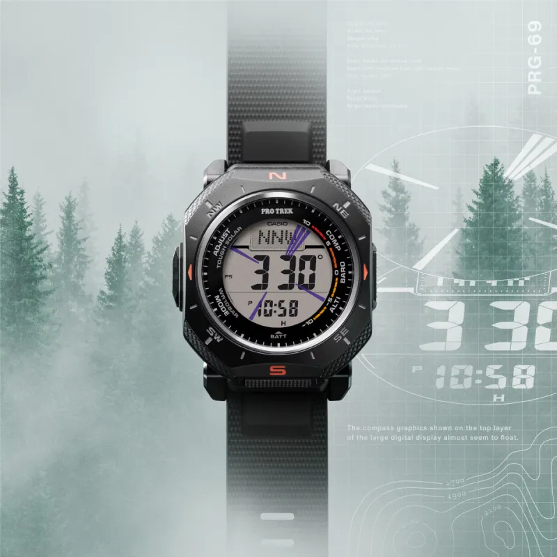 Orologio PRO TREK Triple Sensor solare PRG-69-1 Uomo Casio Orologio PRO TREK Triple Sensor solare PRG-69-1 Uomo Casio
