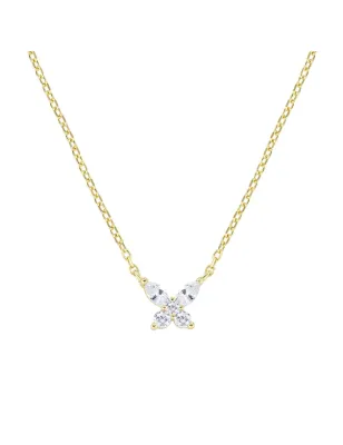 Collana Petali Bianchi Dorata Donna Amen