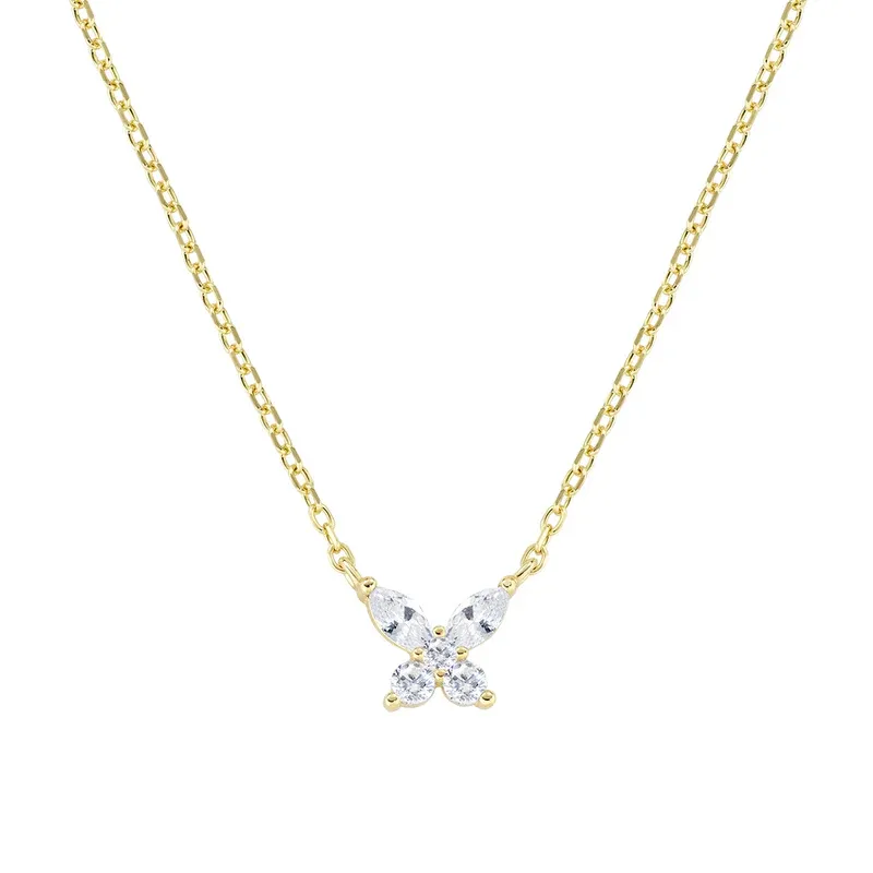 Collana Petali Bianchi Dorata Donna Amen