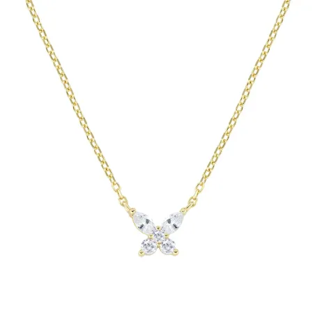 Collana Petali Bianchi Dorata Donna Amen