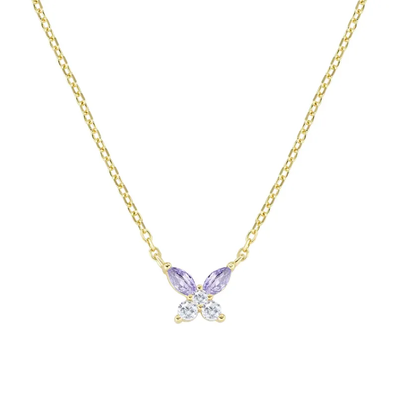 Collana Petali Lilla Dorata Donna Amen