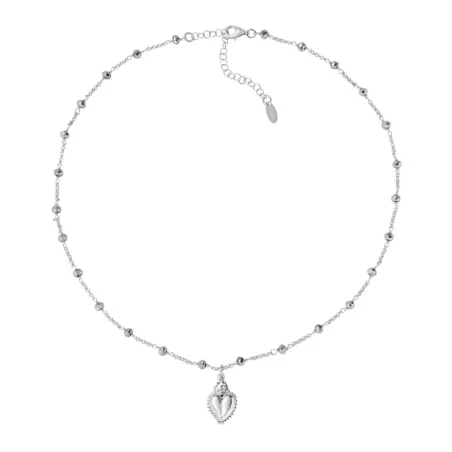 Collana Sacro Cuore con Cristalli Grigi Donna Amen