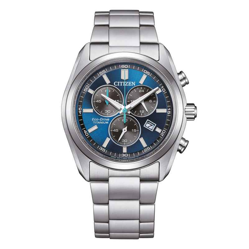 Orologio Super Titanium crono blu Eco-Drive AT2590-59L Uomo Citizen
