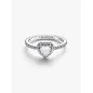 Anello Cuore in Rilievo Bianco mis.50 Donna Pandora