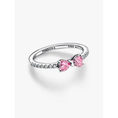 Anello Fiocco Luminoso Rosa mis.58 Donna Pandora