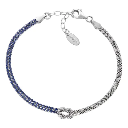 Bracciale Nodo d'Amore con Zirconi Blu Donna Amen