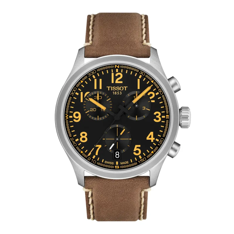 Orologio Chrono L nero giallo pelle T116.417.16.052.01 Uomo Tissot Orologio Chrono L nero giallo pelle T116.417.16.052.01 Uomo Tissot