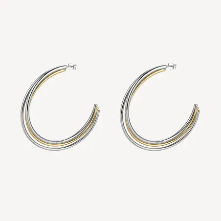 Orecchini a Cerchio Bicolore Aura Donna Brosway