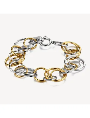 Bracciale Aura Bicolore Cerchi Intersecati Donna Brosway