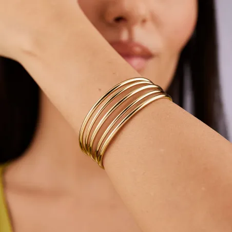 Bangle Aura in Acciaio Dorato Donna Brosway