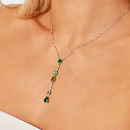 Collana Fancy cubic zirconia Life Green Donna Brosway